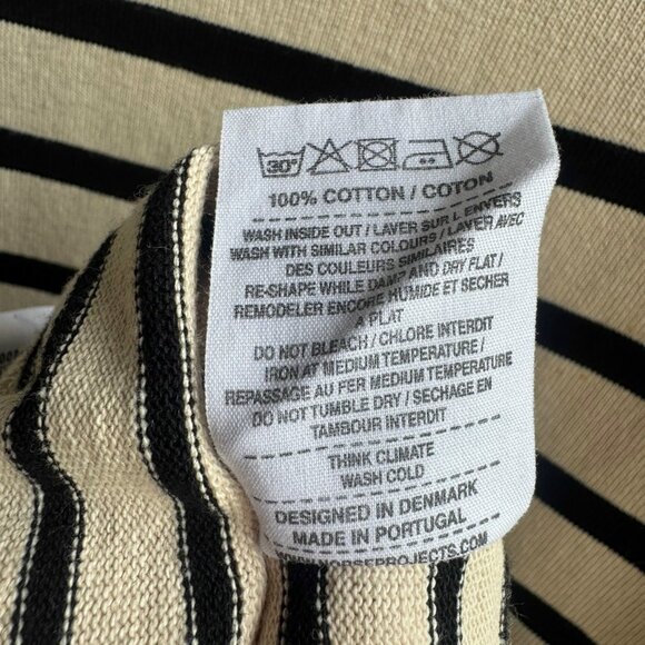 Norse Projects Black and Cream Striped Jersey - Picture 4 of 7